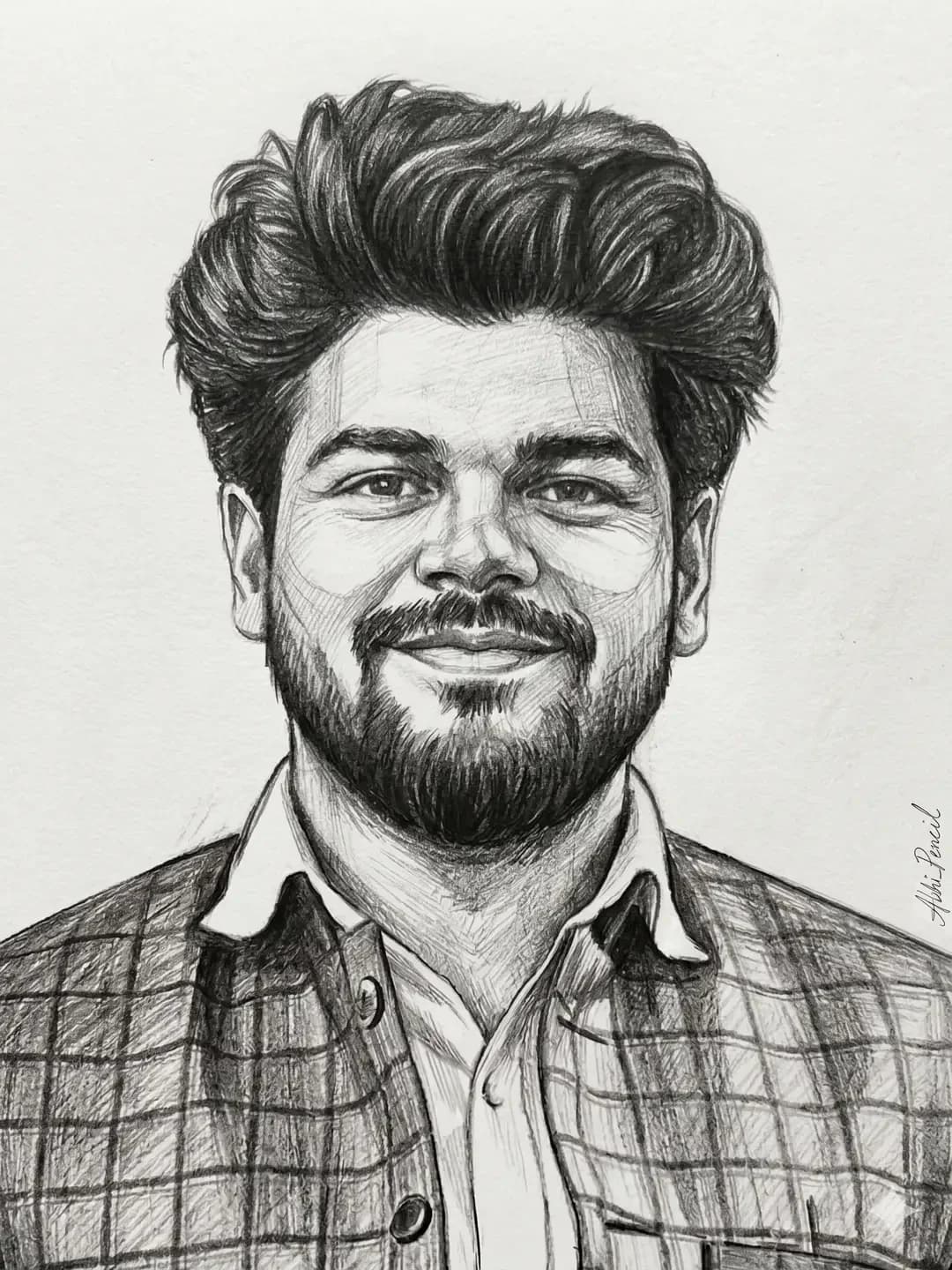 Pencil sketch portrait of Shashank Dhiman
